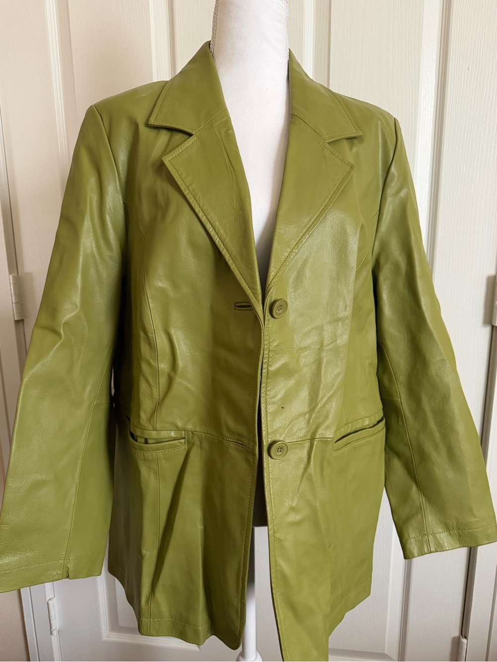 Chartreuse Green Leather Jacket